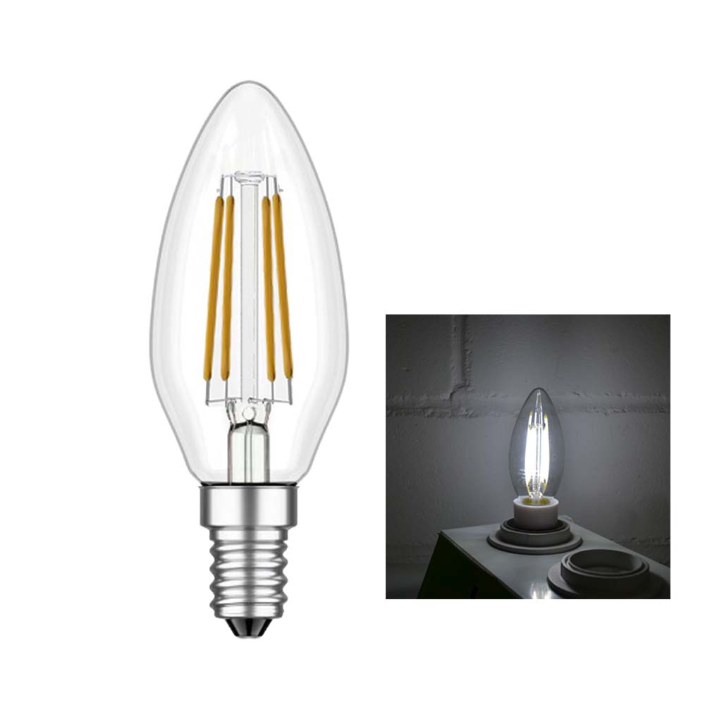 LED Lampe Kerze Filament 4W 500lm E14 Warmweiss Kaltweiss